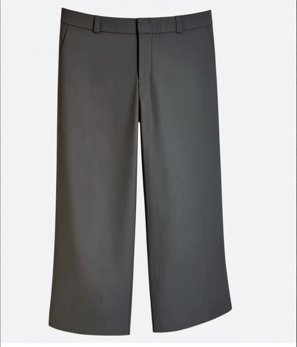 Banana Republic Heritage Collection Pants Gray Wide Leg Cropped Trouser Size 6
